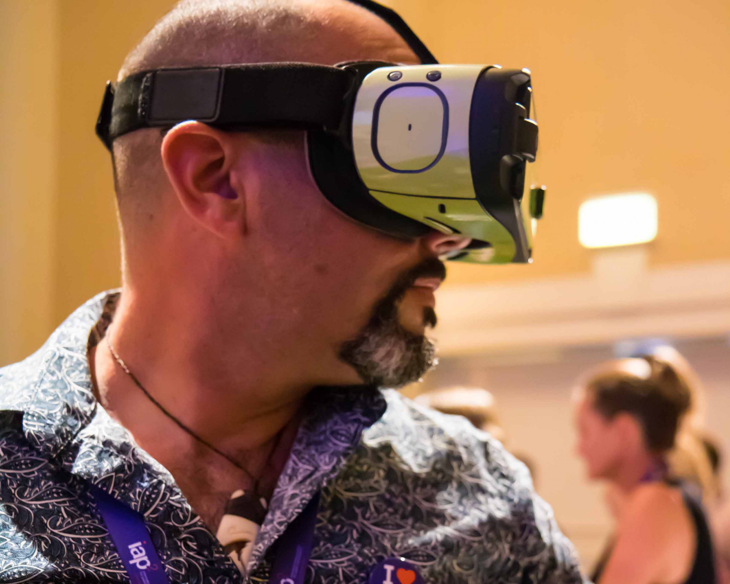 Image of a man in VR glasses